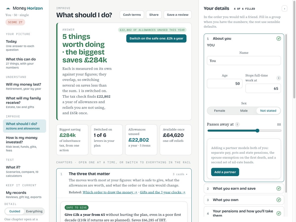 What should I do? — Money Horizon