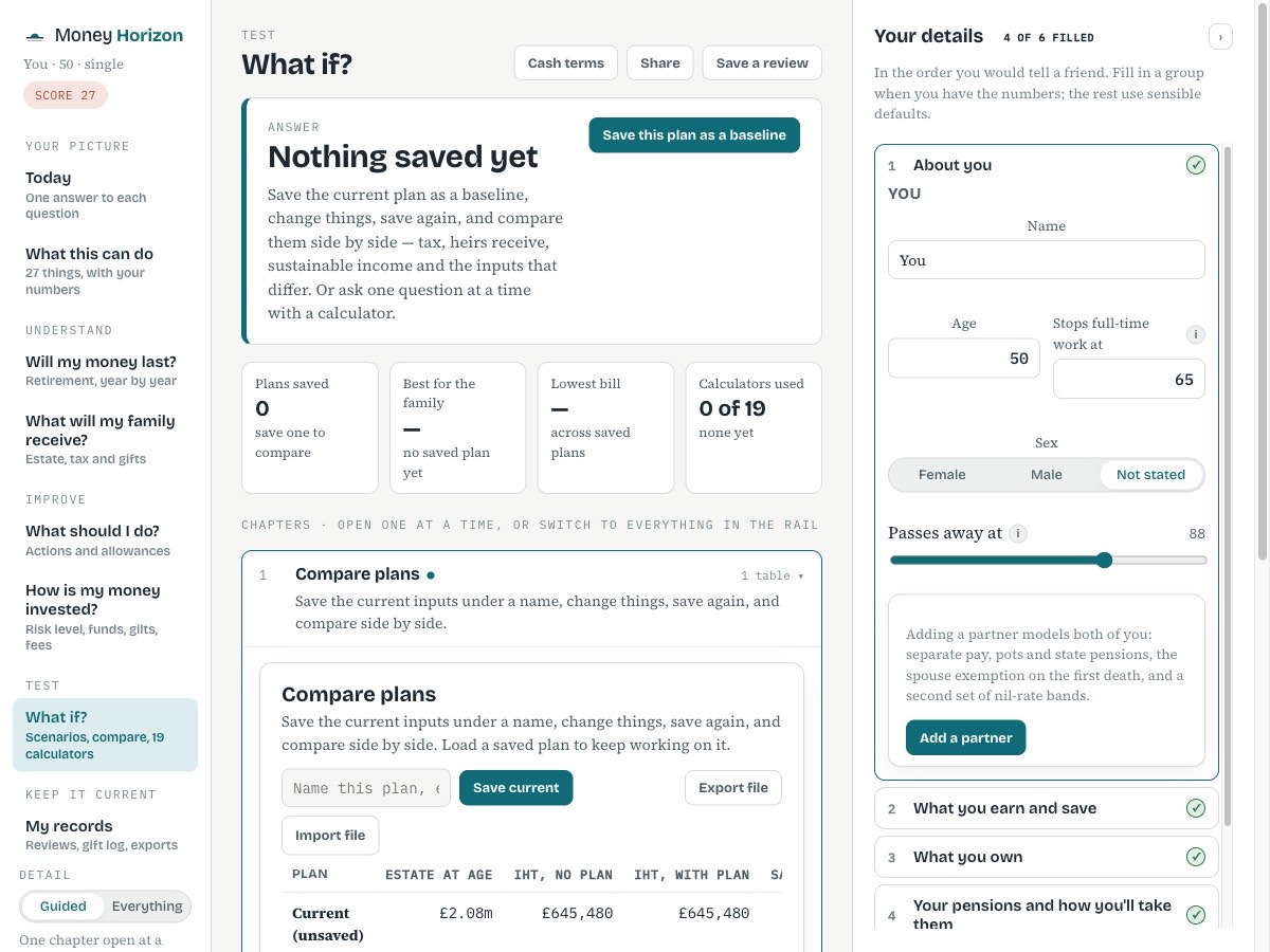 What if? — Money Horizon